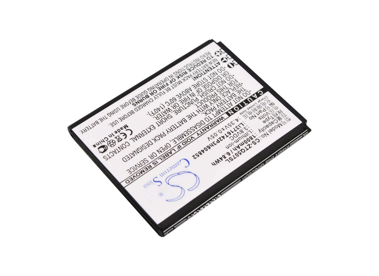 3.8V, Li-ion, 1800mAh, SmartPhone battery fits Brondi, Zte, Li3716t42p3h604852, Luxury 5, 6.84Wh Mobile, SmartPhone Cameron Sino Technology Limited (Smartphone)