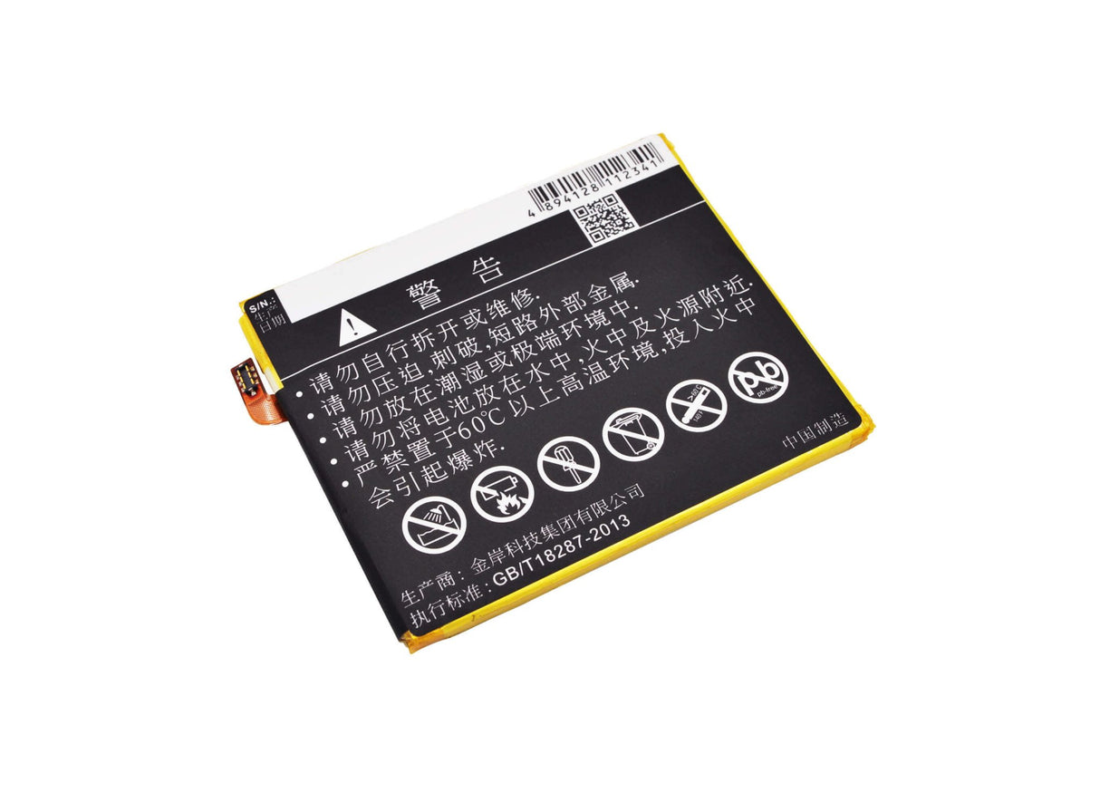 3.8V, Li-Polymer, 3800mAh, SmartPhone battery fits Zte, Li3839t43p6h786452, Q509t, Q509t Dual Sim Td-lte, 14.44Wh Mobile, SmartPhone Cameron Sino Technology Limited (Suspended)