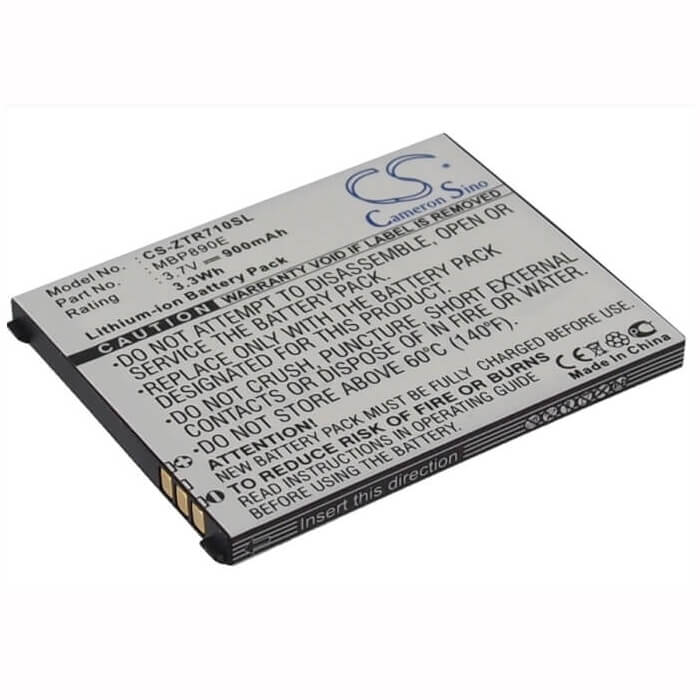 3.7V, Li-ion, 900mAh, SmartPhone battery fits Zte, Mbp890e, R710, 3.33Wh Mobile, SmartPhone Cameron Sino Technology Limited (Suspended)