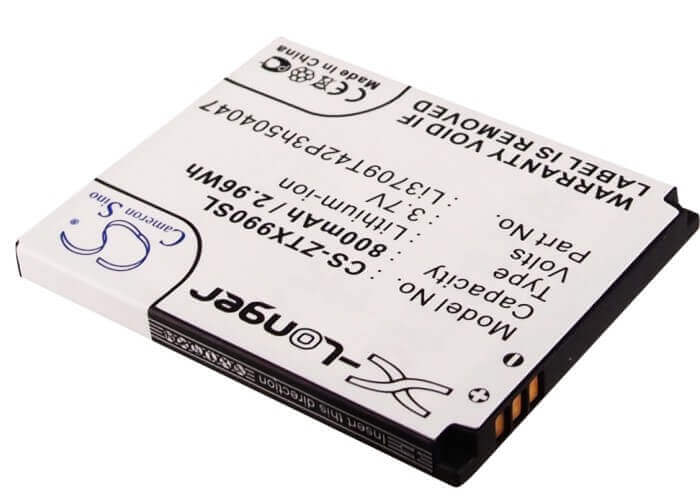 3.7V, Li-ion, 800mAh, SmartPhone battery fits T-mobile, Orange, At&t, Zte, Li3709t42p3h504047, Gx930, Gx991, 2.96Wh Mobile, SmartPhone Cameron Sino Technology Limited (Smartphone)