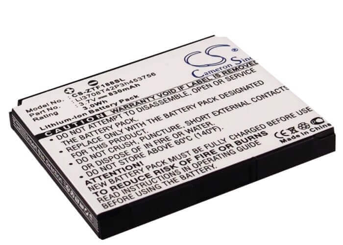 3.7V, Li-ion, 830mAh, SmartPhone battery fits Telstra, Verizon, Zte, Li3707t42p3h443747, Cranberry, F168, 3.07Wh Mobile, SmartPhone Cameron Sino Technology Limited (Smartphone)