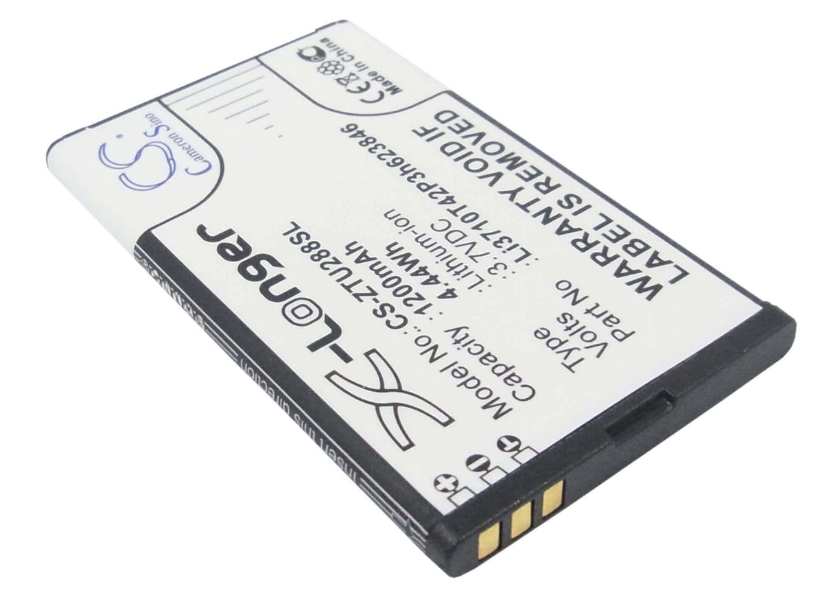 3.7V, Li-ion, 1200mAh, SmartPhone battery fits Zte, Li3710t42p3h623846, S207, U288, 4.44Wh Mobile, SmartPhone Cameron Sino Technology Limited (Smartphone)