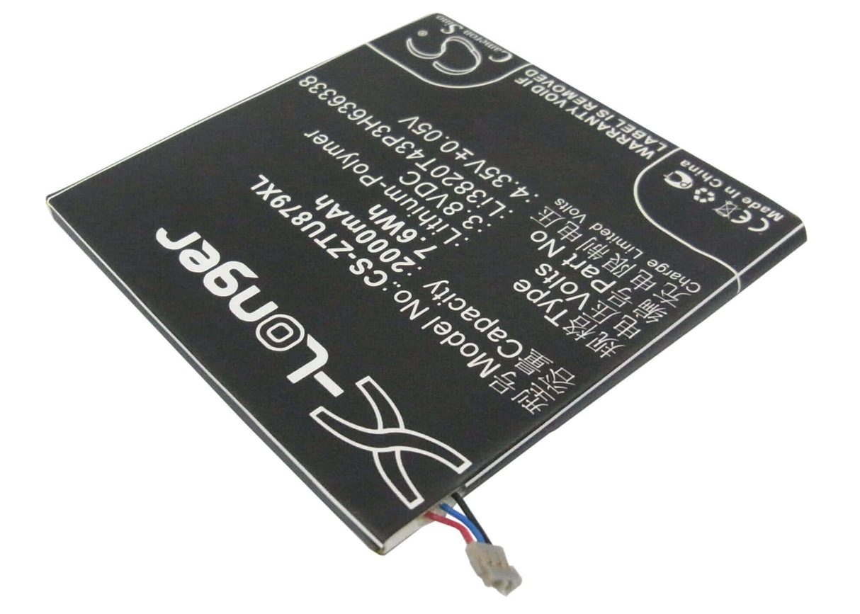 3.8V, Li-Polymer, 2000mAh, SmartPhone battery fits Zte, Li3820t43p3h636338, A75, Blade L2, 7.6Wh Mobile, SmartPhone Cameron Sino Technology Limited (Smartphone)