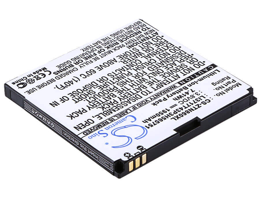 3.8V, Li-ion, 1950mAh, SmartPhone battery fits Metropcs, Sprint, Uscellular, Boostmobile, Medion, Zte, Li3717t43p3h565751, 4g 5.0mp, N860, 7.41Wh Mobile, SmartPhone Cameron Sino Technology Limited (Smartphone)