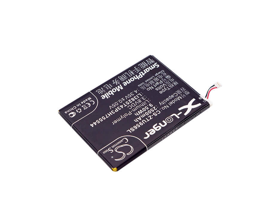 3.8V, Li-Polymer, 2500mAh, SmartPhone battery fits Zte, Li3825t43p3h755544, U956, 9.5Wh Mobile, SmartPhone Cameron Sino Technology Limited (Smartphone)