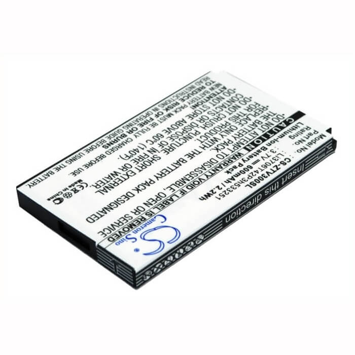 3.7V, Li-ion, 600mAh, SmartPhone battery fits Zte, Li3706t42p3h533251, V190, V260, 2.22Wh Mobile, SmartPhone Cameron Sino Technology Limited (Smartphone)