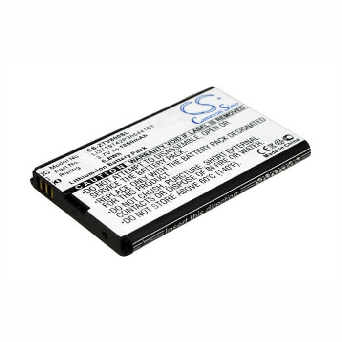 3.7V, Li-ion, 1850mAh, Hotspot battery fits Telstra, Telstra, Zte, Zte, Cricket, Cricket, Li3717t42p3h644161, Engage, 6.85Wh Hotspot Cameron Sino Technology Limited
