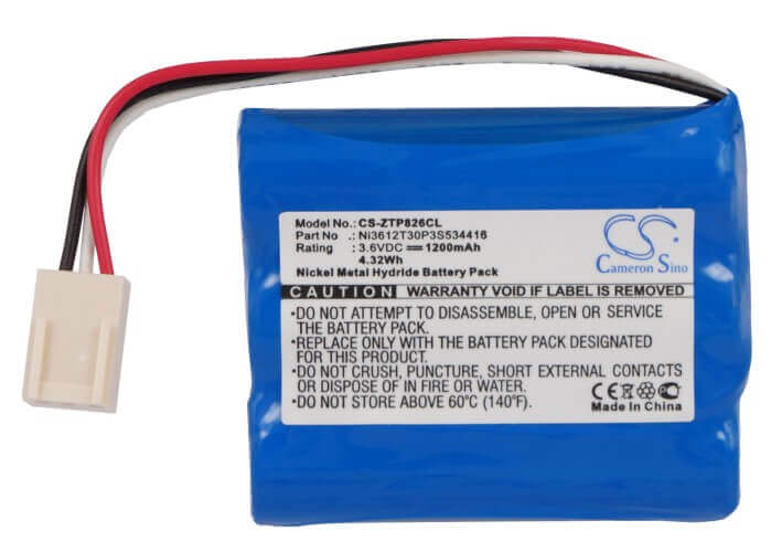 3,6V, Ni-MH, 1200mAh, batterie de téléphone sans fil compatible avec Zte, Ni3612t30p3s534416, Wp612, Wp623, 4,32Wh Téléphone sans fil Cameron Sino Technology Limited (Téléphone sans fil)