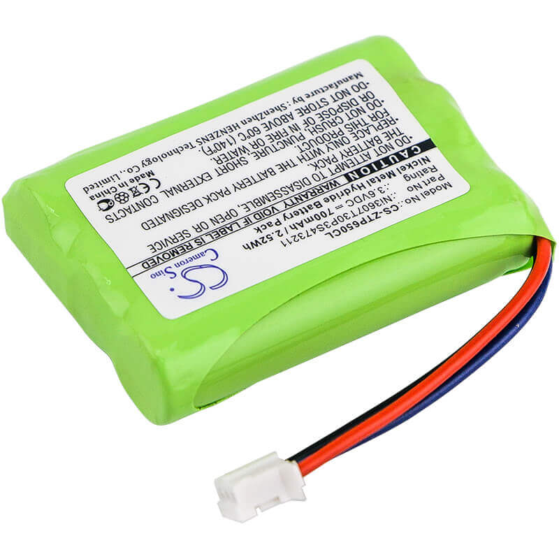 3,6V, Ni-MH, 700mAh, Batterie de téléphone sans fil compatible Zte, Ni3607t30p3s473211, Wp650, Wp850, 2,52Wh Téléphone sans fil Cameron Sino Technology Limited (Téléphone sans fil)