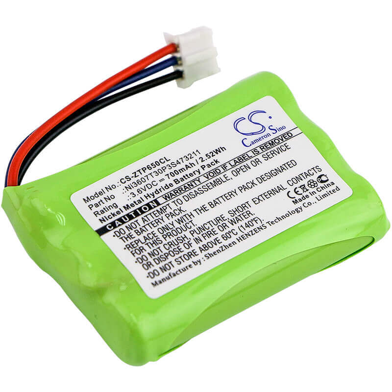 3,6V, Ni-MH, 700mAh, Batterie de téléphone sans fil compatible Zte, Ni3607t30p3s473211, Wp650, Wp850, 2,52Wh Téléphone sans fil Cameron Sino Technology Limited (Téléphone sans fil)