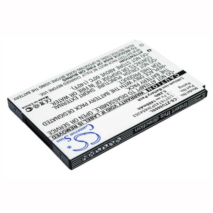 3.7V, Li-ion, 1400mAh, SmartPhone battery fits Zte, Li3715t42p3h654353, E760, Raise, 5.18Wh Mobile, SmartPhone Cameron Sino Technology Limited (Smartphone)