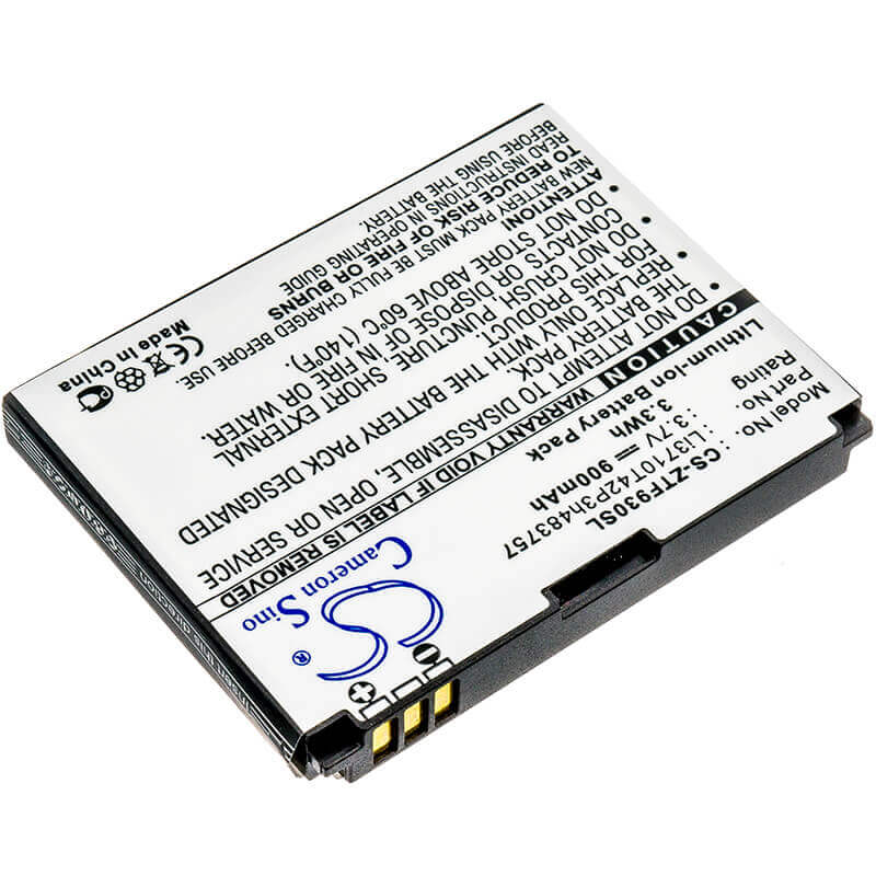 3.7V, Li-ion, 900mAh, SmartPhone battery fits Telstra, At&t, Vodafone, Verizon, Orange, T-mobile, Zte, Li3710t42p3h483757, Z431, 3.33Wh Mobile, SmartPhone Cameron Sino Technology Limited (Smartphone)