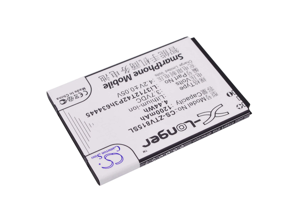 3.7V, Li-ion, 1200mAh, SmartPhone battery fits Amazing, Zte, Li3712t42p3h634445, A4c, 4.44Wh Mobile, SmartPhone Cameron Sino Technology Limited (Smartphone)