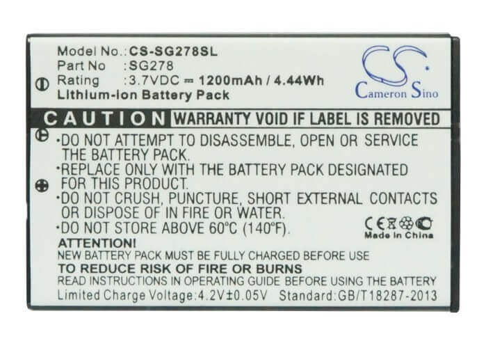 3,7V, Li-ion, 1200mAh, batterie GPS compatible Zycast, Sg-278, 4,44Wh GPS, Navigateur Cameron Sino Technology Limited