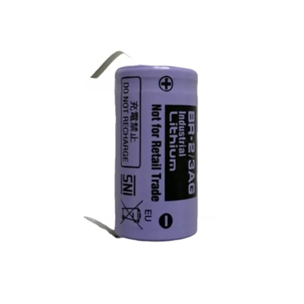Panasonic BR-2/3AG Lithium Battery Bare Cell 3V 1.45Ah Primary Cell Other CB Range With Tabs