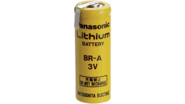Modèle de batterie Panasonic Br-a, Cr17450e, Cr17450e-r, Cr17450se, Br A 3v, 1800 Mah - 5.4wh Autre Panasonic Onglets en direction opposée à chaque extrémité