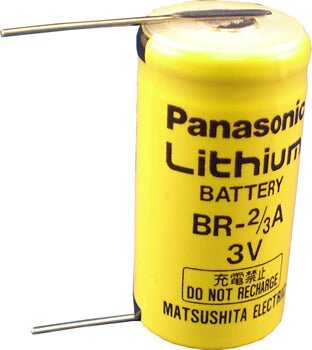 Modèle de batterie Panasonic Br2/3a, 118-4184, 2587678-8008, 6135-01-159-9705 3v, 1200 Mah - 3.6wh Autre Panasonic avec longues broches PC comme axial