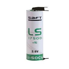 Battery Model Saft Ls 17500, 6135-01-524-7621, Ls17500, Ls17500-ba 3.6v, 3600 Mah - 12.96wh Saft Batteries Saft Lithium Batteries