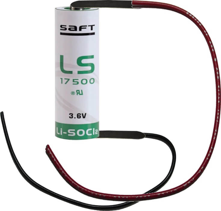 Battery Model Saft Ls 17500, 6135-01-524-7621, Ls17500, Ls17500-ba 3.6v, 3600 Mah - 12.96wh Saft Batteries Saft Lithium Batteries With 3 Inch Fly Leads
