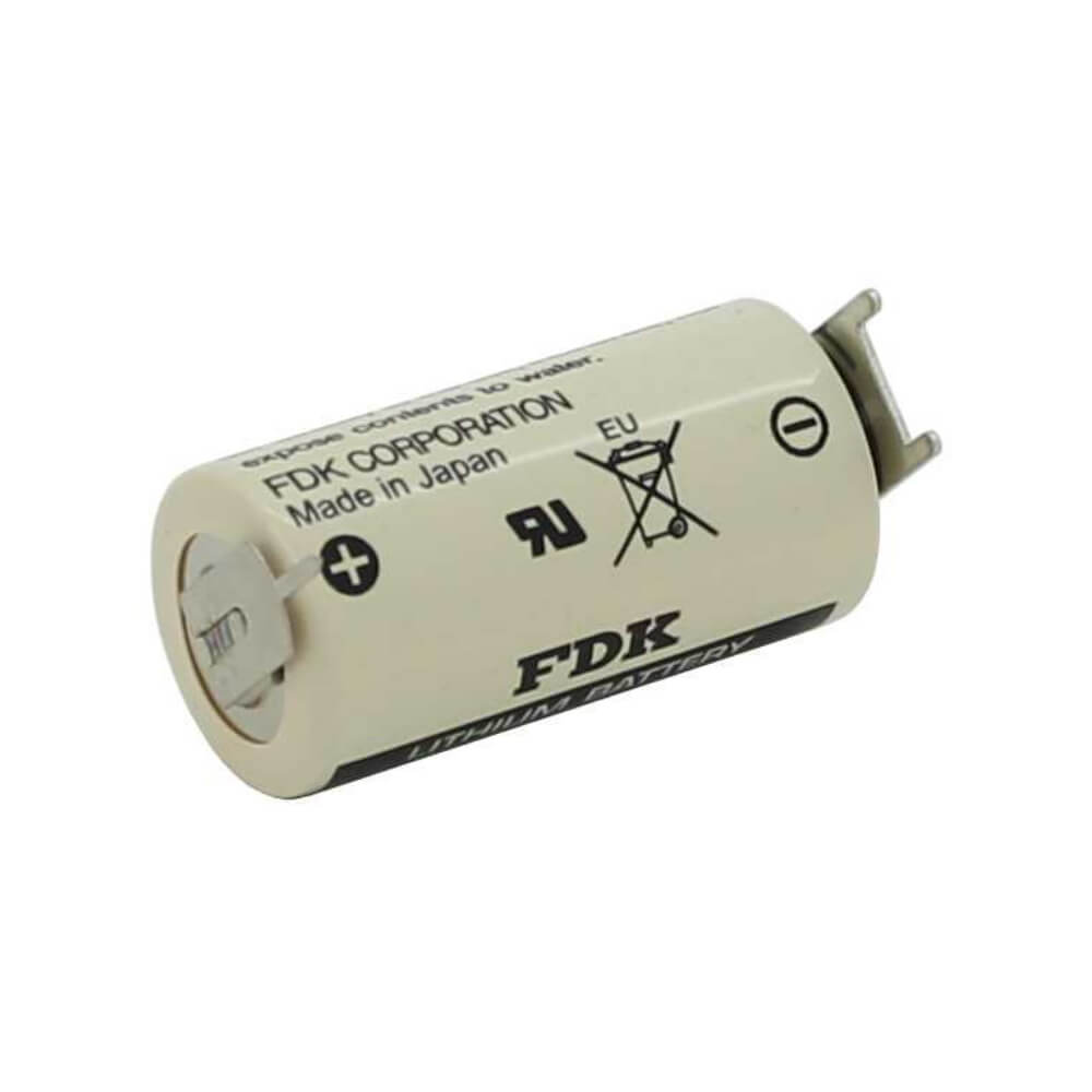 Battery Model Sanyo / Fdk Cr17335se, 2/3A 3v, 1800 Mah Other Sanyo / FDK With PC Pins - 2 Pin on Negative Terminal - 1 Pin on Postive Terminal