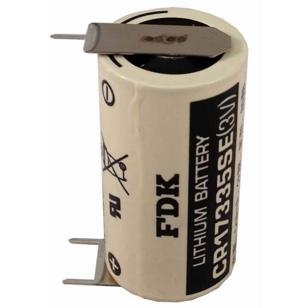 Battery Model Sanyo / Fdk Cr17335se, 2/3A 3v, 1800 Mah Other Sanyo / FDK With PC Pins - 2 Pin on Positive Terminal - 1 Pin on Negative Terminal- CR2/38-L