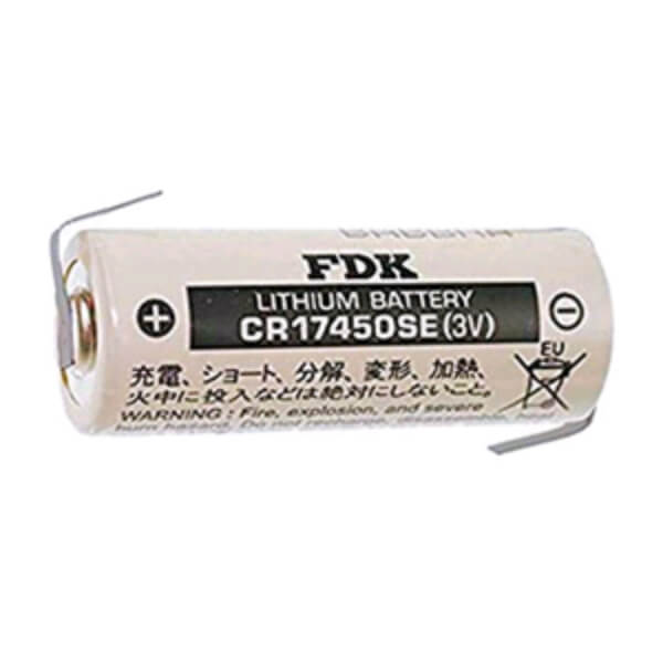 Battery Model Sanyo / Fdk Sanyo Cr17450se-r Plc Battery, Cr17450se, Cr17450er 3v, 2400 Mah - 7.2wh Other CB Range Tabs opposite direction each end