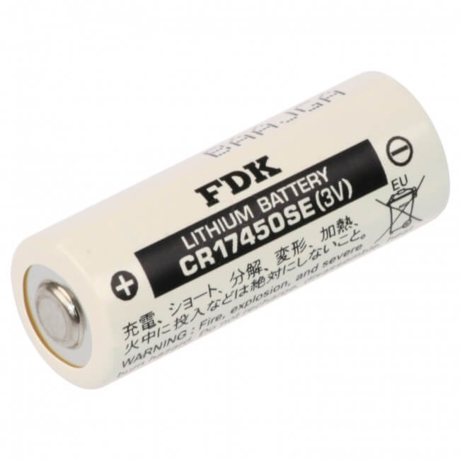 Battery Model Sanyo / Fdk Sanyo Cr17450se-r Plc Battery, Cr17450se, Cr17450er 3v, 2400 Mah - 7.2wh Other CB Range With PC Pins - 2 Pin on Negative Terminal - 2 Pin on Postive Terminal