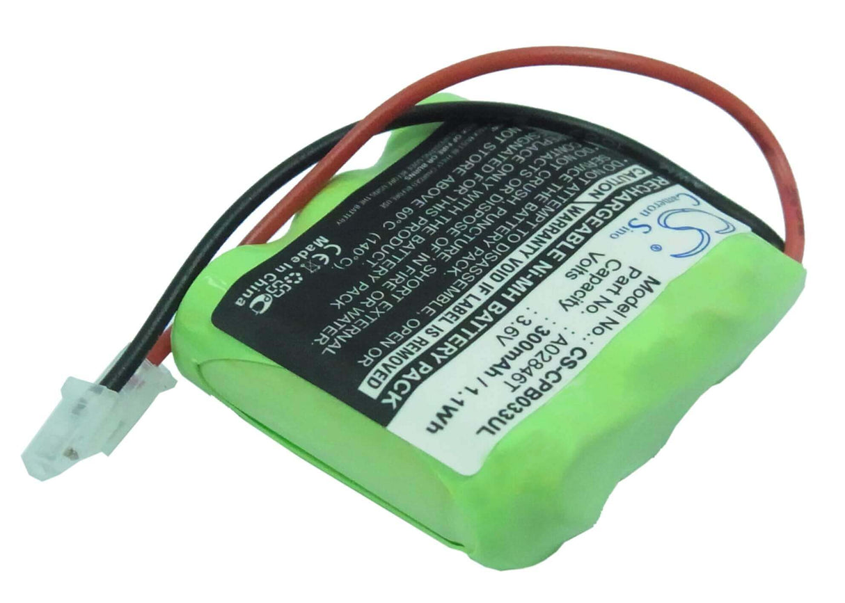 3.6V, Ni-MH, 300mAh, Cordless Phone battery fits Universal, 2/3aaa X 3, 2/3aaa X 3, 1.08Wh Cordless Phone Cameron Sino Technology Limited (Cordless Phone)