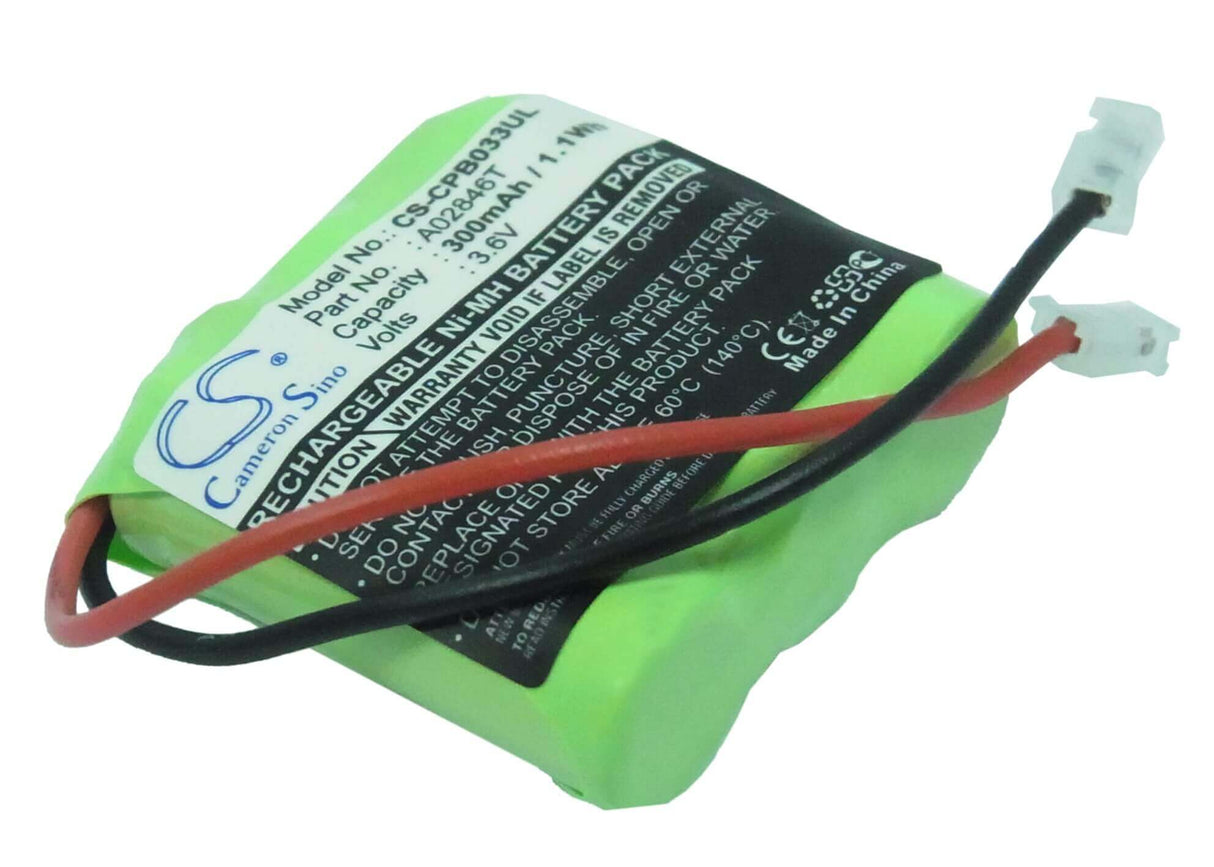 3.6V, Ni-MH, 300mAh, Cordless Phone battery fits Universal, 2/3aaa X 3, 2/3aaa X 3, 1.08Wh Cordless Phone Cameron Sino Technology Limited (Cordless Phone)