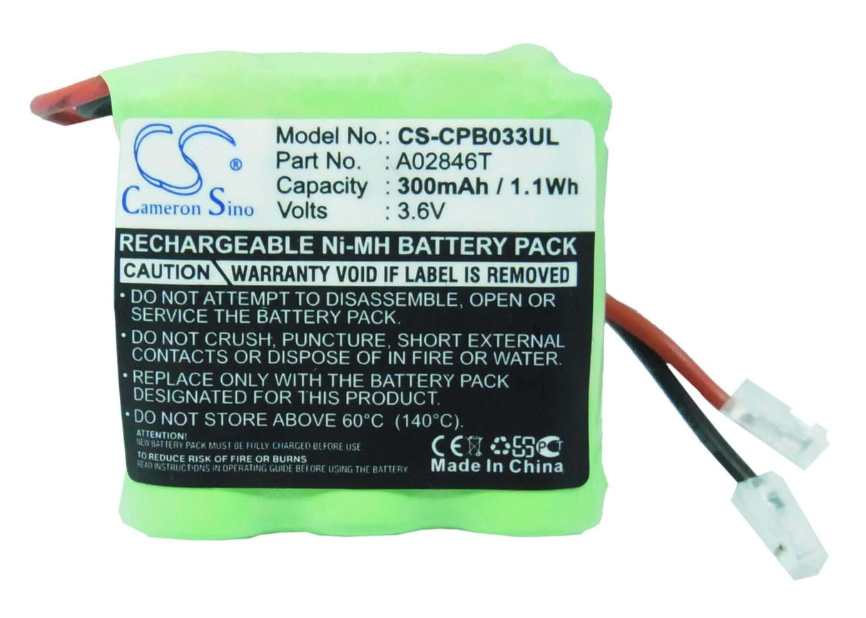 3.6V, Ni-MH, 300mAh, Cordless Phone battery fits Universal, 2/3aaa X 3, 2/3aaa X 3, 1.08Wh Cordless Phone Cameron Sino Technology Limited (Cordless Phone)