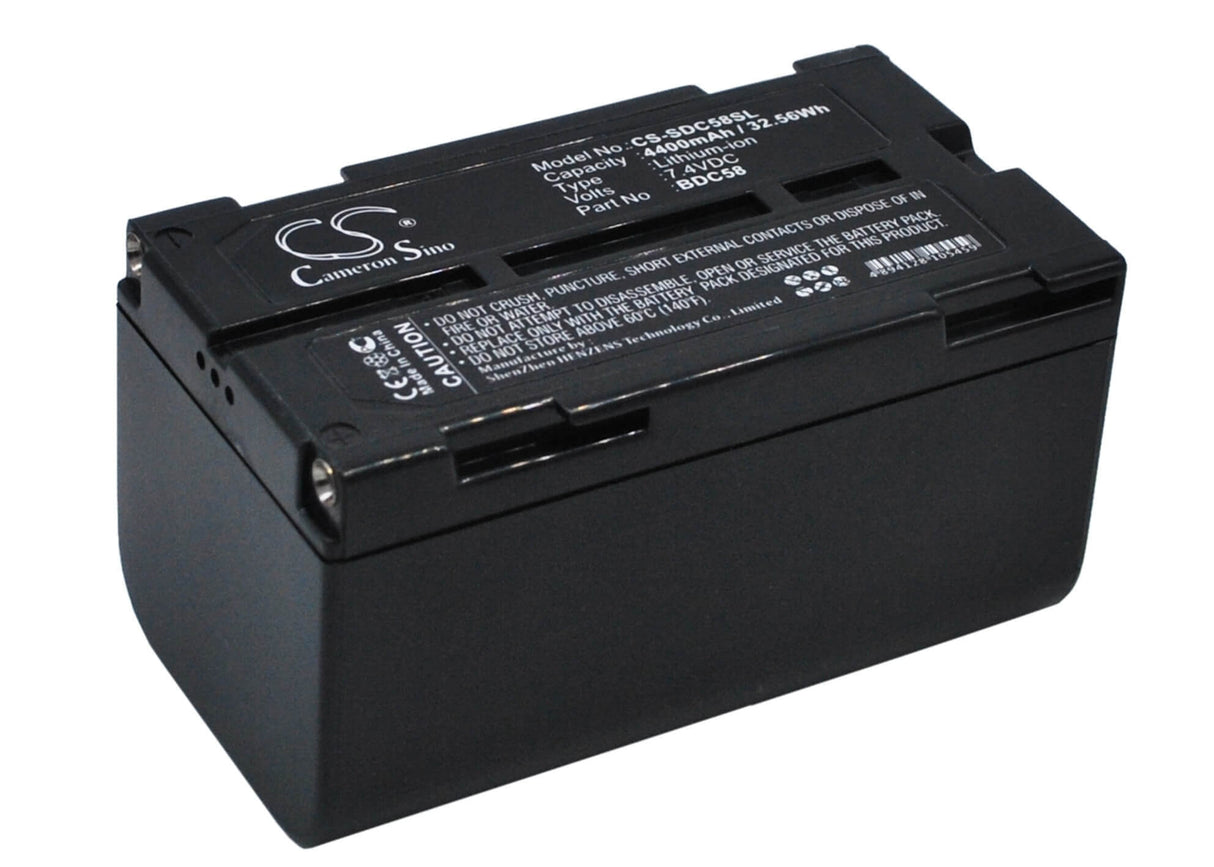 Batterie d'équipement Bdc58 pour stations totales robotiques Sokkia Srx, stations totales Setx et récepteurs GPS Grx1 7.4v, 4400mah - 32.56wh Équipement, Enquête, Test Cameron Sino Technology Limited