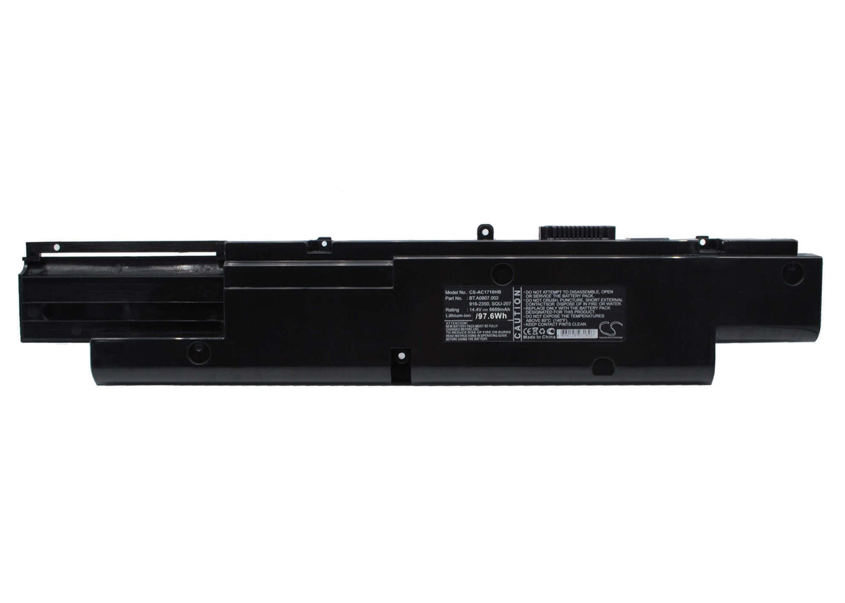 Black Battery For Acer Aspire 1700, Aspire 1710 14.4v, 6600mah - 95.04wh Batteries for Electronics Cameron Sino Technology Limited (Suspended)
