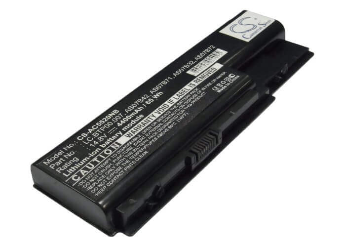 Black Battery For Acer Aspire 7520, Aspire 6920-6621, Aspire 5920g-302g25hi 14.8v, 4400mah - 65.12wh Notebook, Laptop Cameron Sino Technology Limited