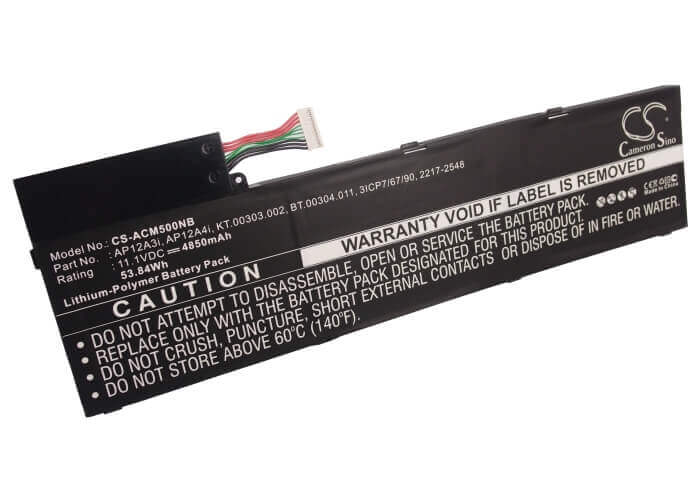 Batterie noire pour Acer Aspire M3, Aspire Timeline Ultra M3, Aspire M5 11.1v, 4850mah - 53.84wh Notebook, Laptop Cameron Sino Technology Limited