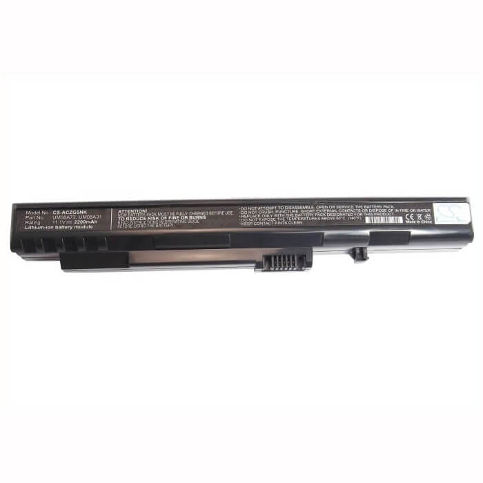 Black Battery For Acer Aspire One, Aspire One A110-1295, Aspire One A110-1545 11.1v, 2200mah - 24.42wh Notebook, Laptop Cameron Sino Technology Limited