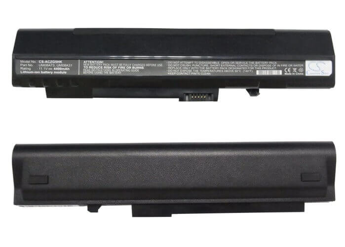 Black Battery For Acer Aspire One, Aspire One A110-1295, Aspire One A110-1545 11.1v, 4400mah - 48.84wh Notebook, Laptop Cameron Sino Technology Limited