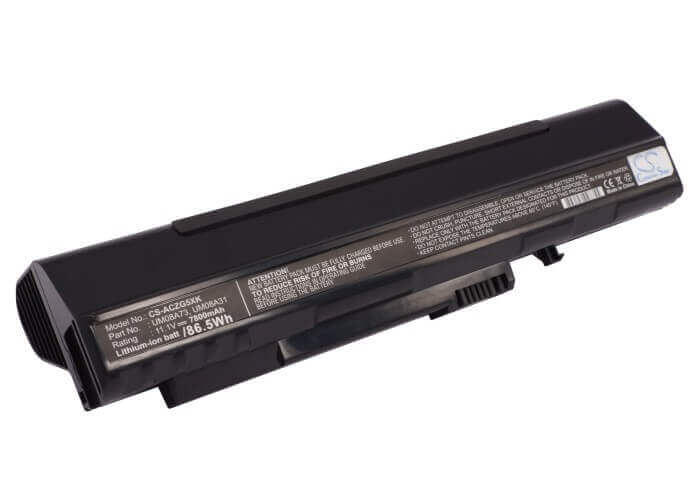 Black Battery For Acer Aspire One, Aspire One A110-1295, Aspire One A110-1545 11.1v, 7800mah - 86.58wh Notebook, Laptop Cameron Sino Technology Limited