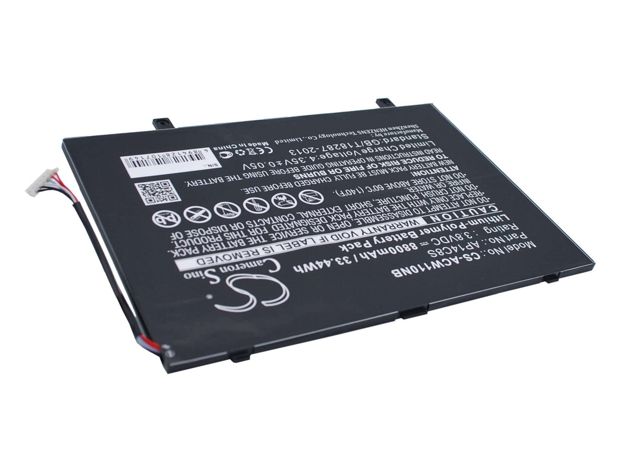 Black Battery For Acer Aspire Switch 11, Aspire Switch 11 Pro, Sw5-111 3.8v, 8800mah - 33.44wh Batteries for Electronics Cameron Sino Technology Limited (Suspended)