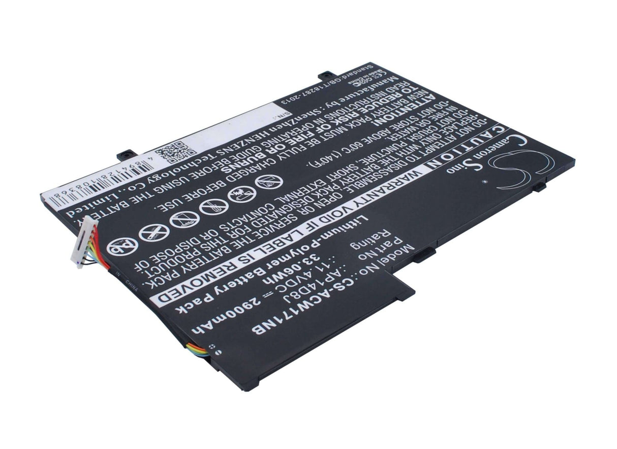 Black Battery For Acer Aspire Switch 11 Sw5-171, Aspire Switch 11 Sw5-171p 11.4v, 2900mah - 33.06wh Notebook, Laptop Cameron Sino Technology Limited (Suspended)