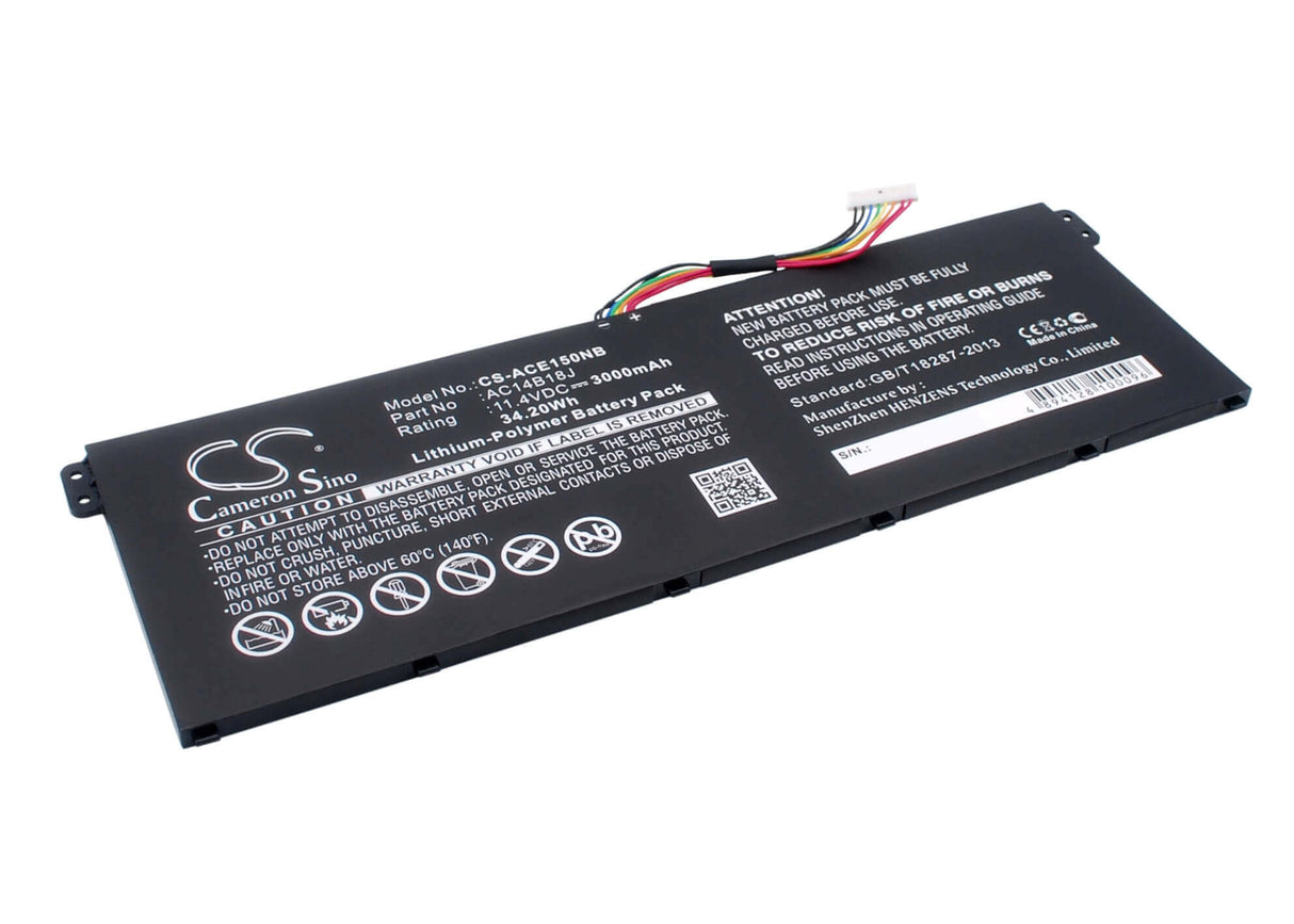 Black Battery For Acer Chromebook 13 Cb5-311, Aspire E3, Aspire E3-111 11.4v, 3000mah - 34.20wh Notebook, Laptop Cameron Sino Technology Limited