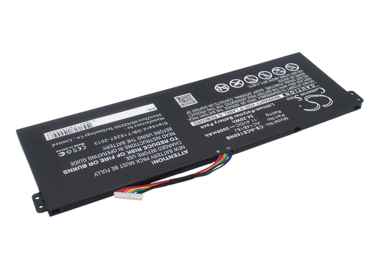Black Battery For Acer Chromebook 13 Cb5-311, Aspire E3, Aspire E3-111 11.4v, 3000mah - 34.20wh Notebook, Laptop Cameron Sino Technology Limited