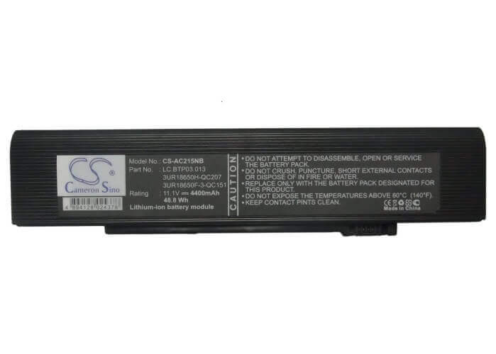 Black Battery For Acer Travelmate C213tmi, Travelmate C203etci, Travelmate C210 11.1v, 4400mah - 48.84wh Notebook, Laptop Cameron Sino Technology Limited