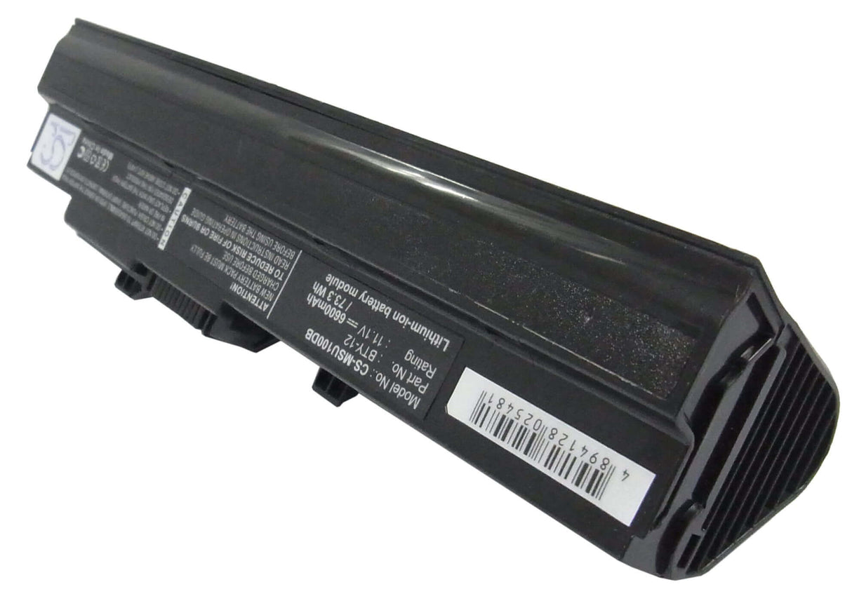 Black Battery For Advent 4211, 4212 11.1v, 6600mah - 73.26wh Notebook, Laptop Cameron Sino Technology Limited