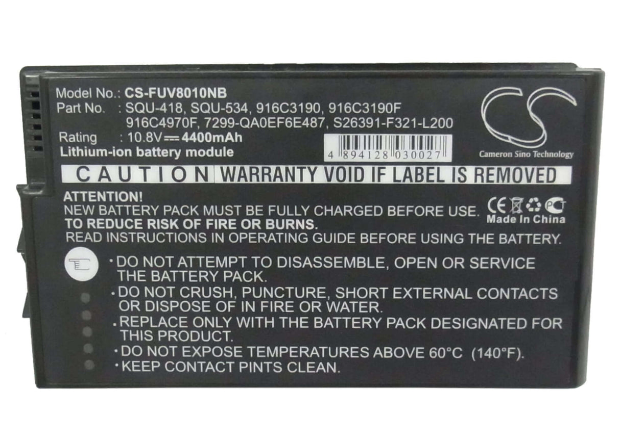 Batterie noire pour Advent 7089, 7090, 7106 10.8v, 4400mah - 47.52wh Batteries pour l'électronique Cameron Sino Technology Limited (Suspendu)