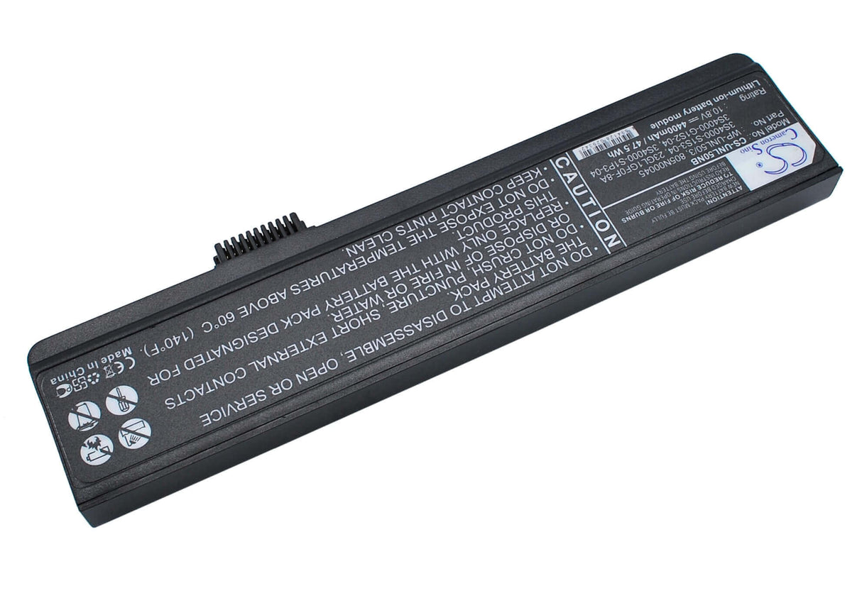 Black Battery For Advent 7109b, 8117, 7109a 10.8v, 4400mah - 47.52wh Notebook, Laptop Cameron Sino Technology Limited