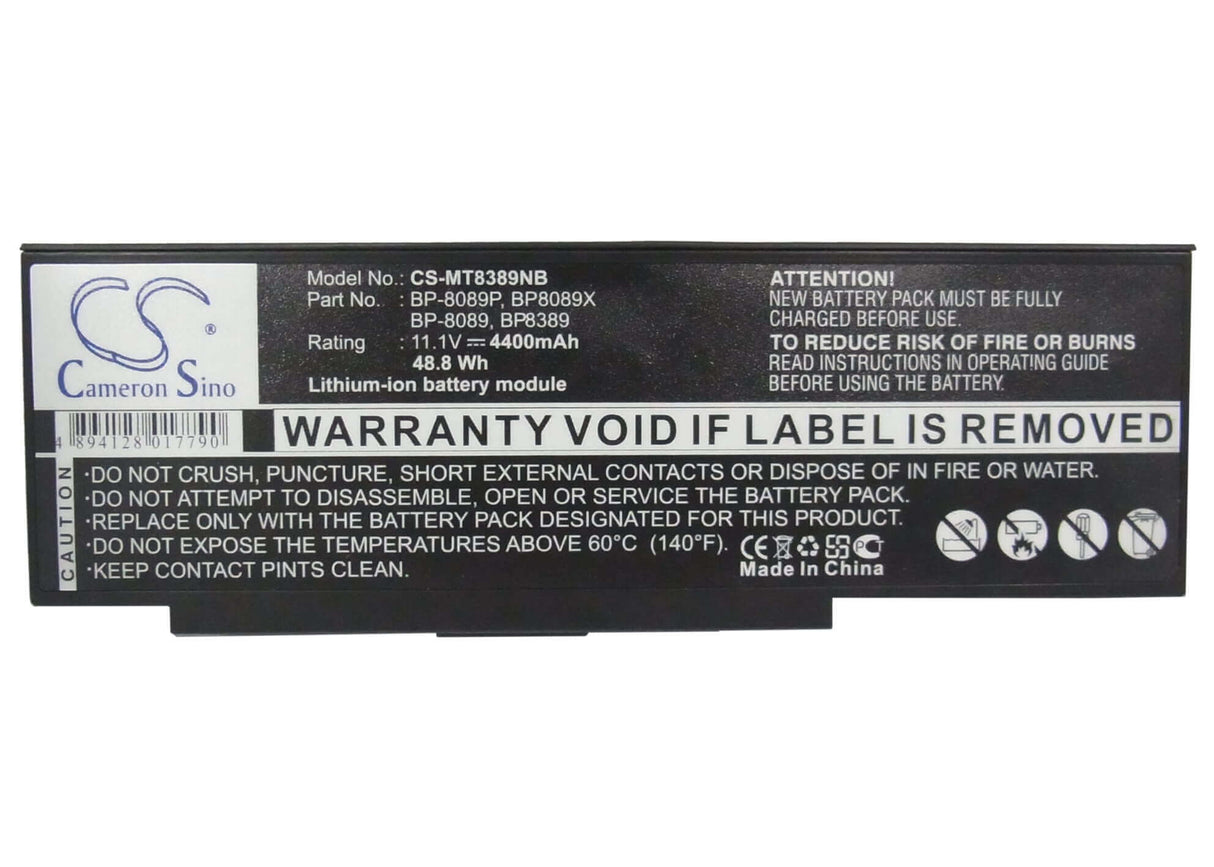Black Battery For Advent Minote 8089, 8089p, 8389 11.1v, 4400mah - 48.84wh Notebook, Laptop Cameron Sino Technology Limited