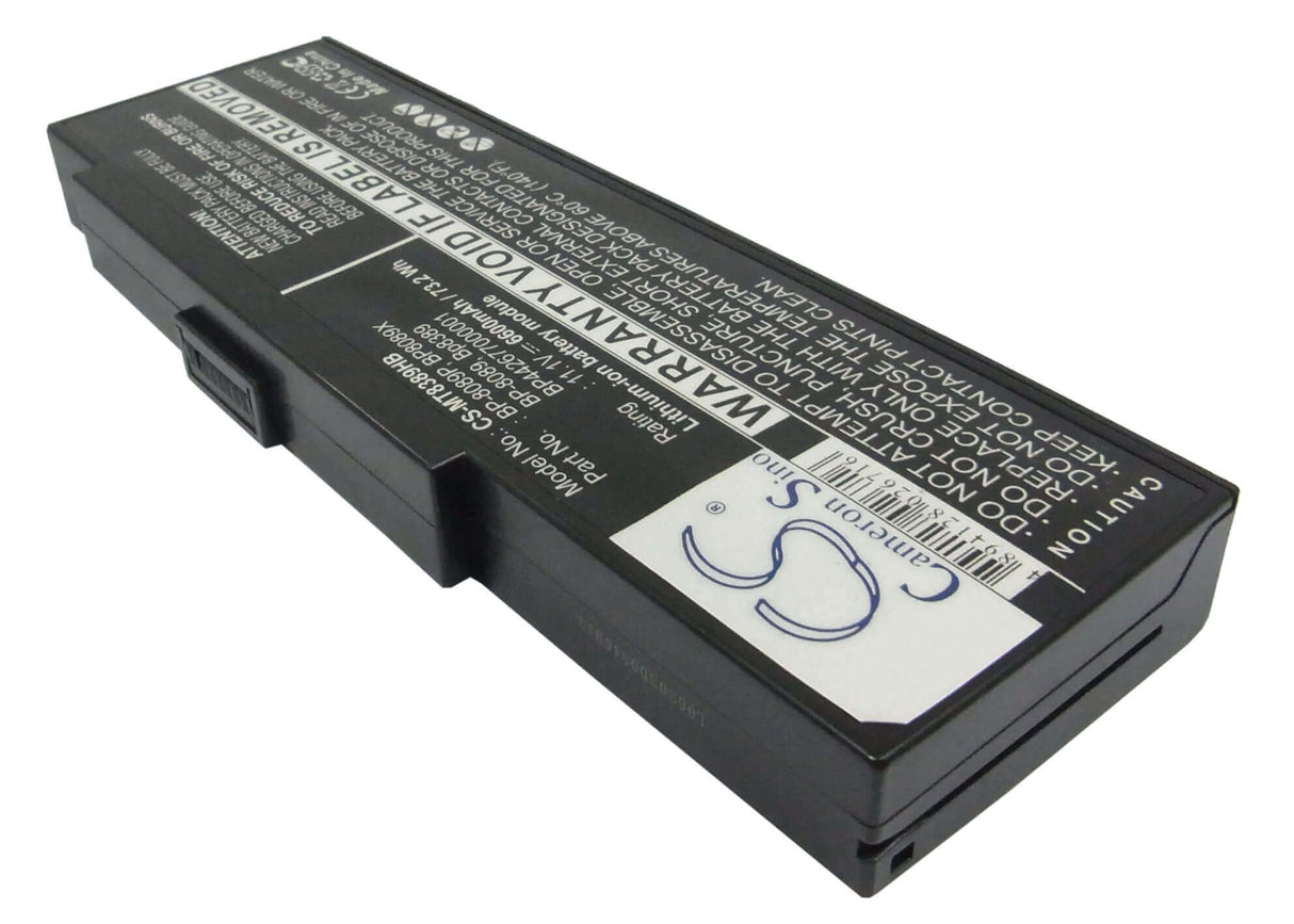 Black Battery For Advent Minote 8089, 8089p, 8389 11.1v, 6600mah - 73.26wh Notebook, Laptop Cameron Sino Technology Limited