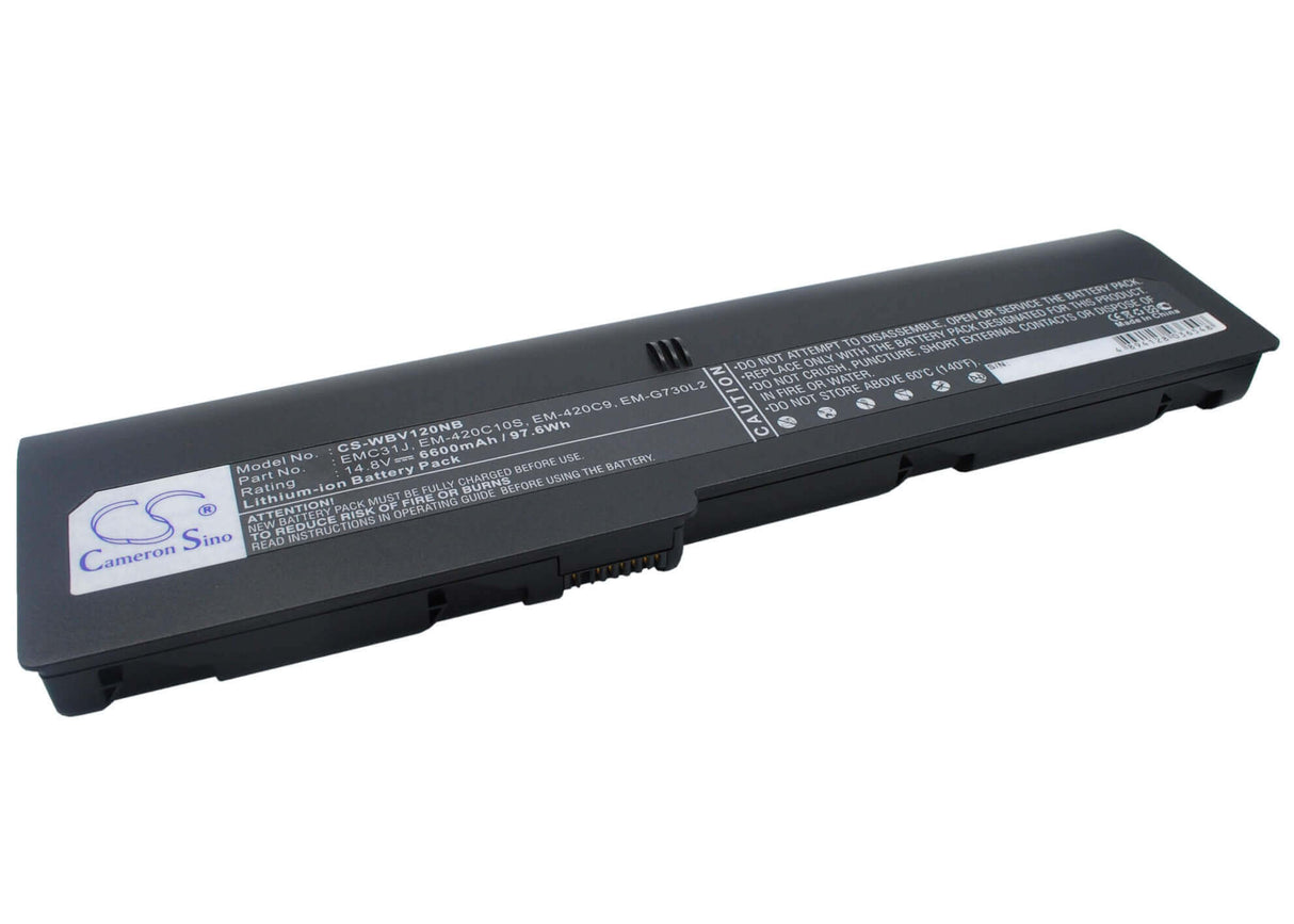 Black Battery For Alphatop G713, G730, G731 14.8v, 6600mah - 97.68wh Notebook, Laptop Cameron Sino Technology Limited (Suspended)
