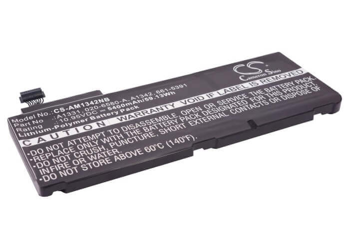 Black Battery For Apple Macbook 13", Macbook Unibody 13", Macbook Pro 15" 10.95v, 5400mah - 59.13wh Notebook, Laptop Cameron Sino Technology Limited