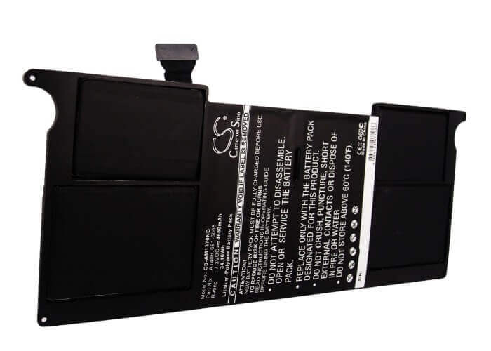 Black Battery For Apple Macbook Air 11" A1370, Macbook Air 11.6" 2011, Macbook Air 11.6" A1370 7.3v, 4680mah - 34.16wh Notebook, Laptop Cameron Sino Technology Limited